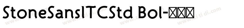 StoneSansITCStd Bol字体转换
